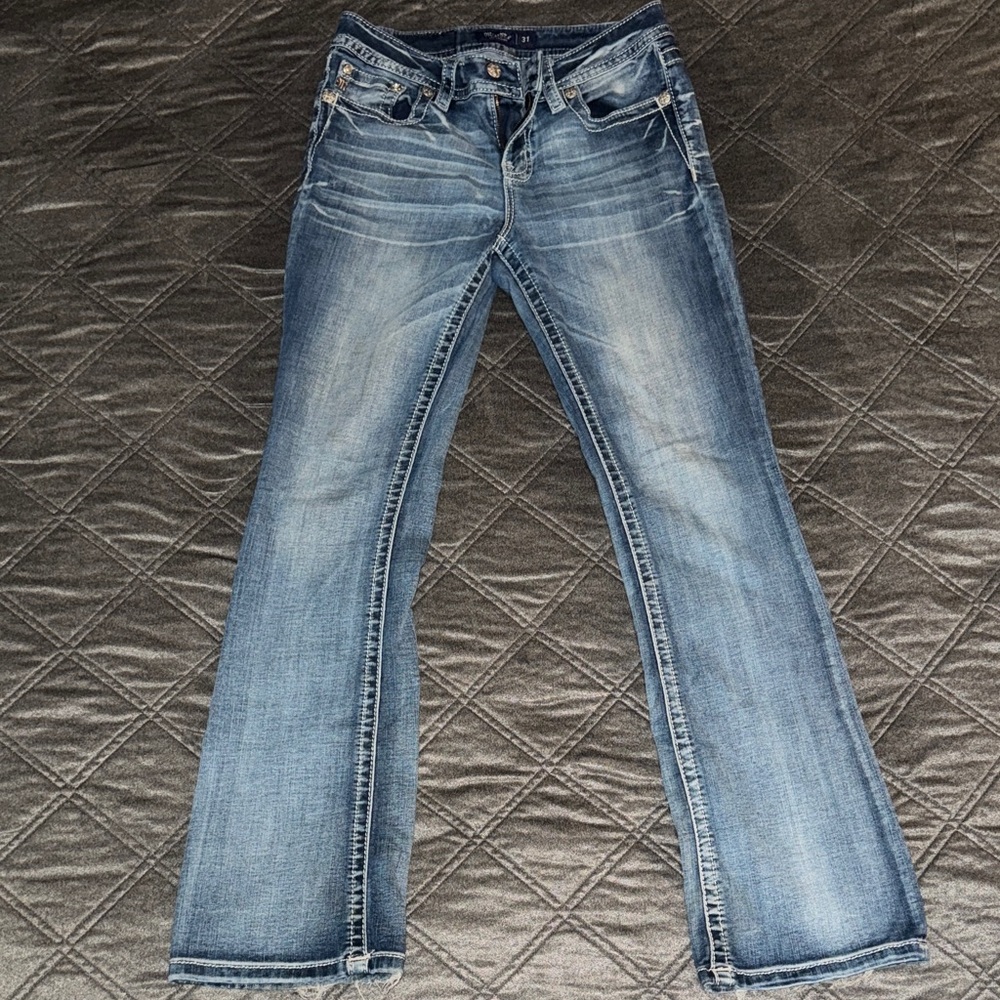 Miss Me Light Blue Boot Cut Jeans